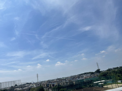 鎌ケ谷高校から見た空の写真