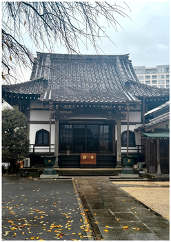 松戸市の傳法寺にて雨上がりに撮影された写真です。
