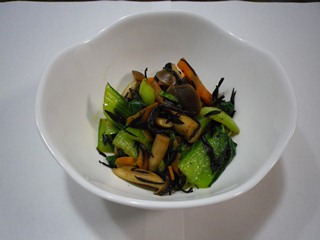 青菜とひじきの味ポン酢炒めの画像