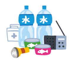 災害備蓄のイラスト
