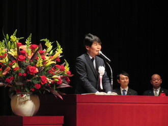 写真2　鎌ケ谷市長の挨拶