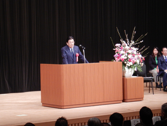 河上　茂　千葉県議会議員の挨拶の写真