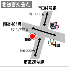 交通量調査の分析結果（北初富交差点にて）