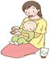 母と子のイラスト