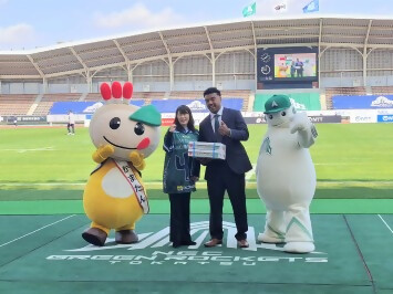 試合開始前のセレモニーの様子