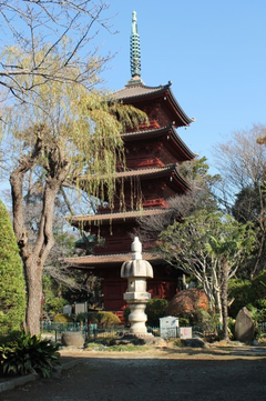 法華経寺五重塔の写真