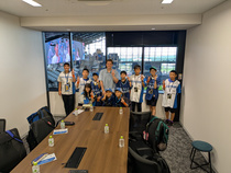 こどもたちが杉谷さんと合流した写真