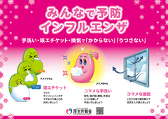 インフルエンザ予防のポスターの画像