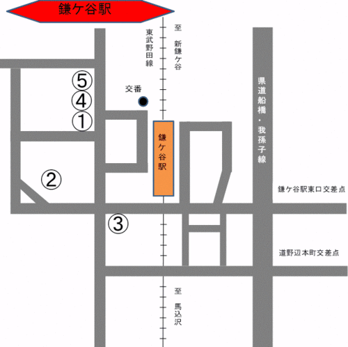 鎌ヶ谷駅駐輪場マップ(画像)