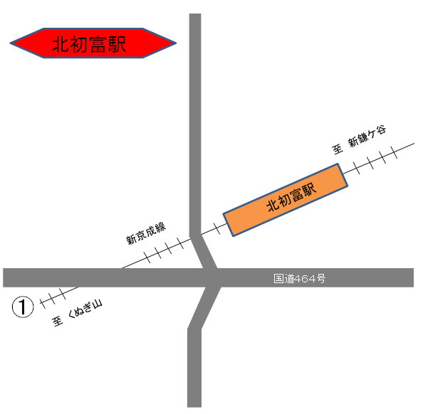 北初富駅駐輪場地図