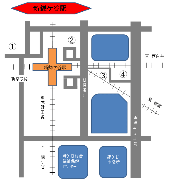 新鎌ケ谷駅駐輪場地図