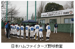 日本ハムファイターズ野球教室の写真