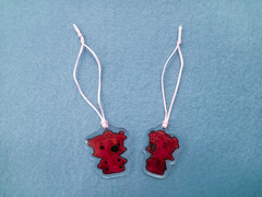 いけちゃん、だいちゃんの手作りストラップの写真